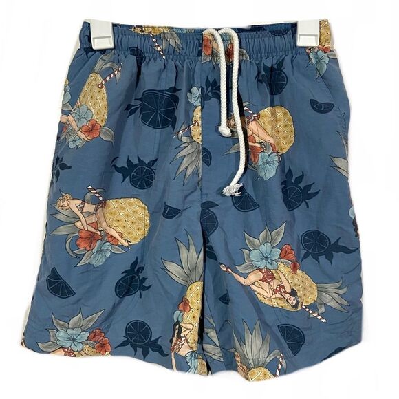Tommy Bahama Pineapple Graphic Print Swim Trunks - Picture 1 of 5